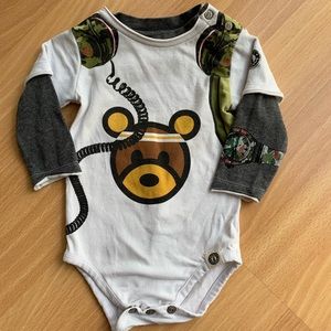 Mini Shatsu long sleeve bodysuit, 3 month